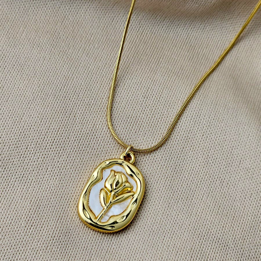 Rose Medallion Necklace