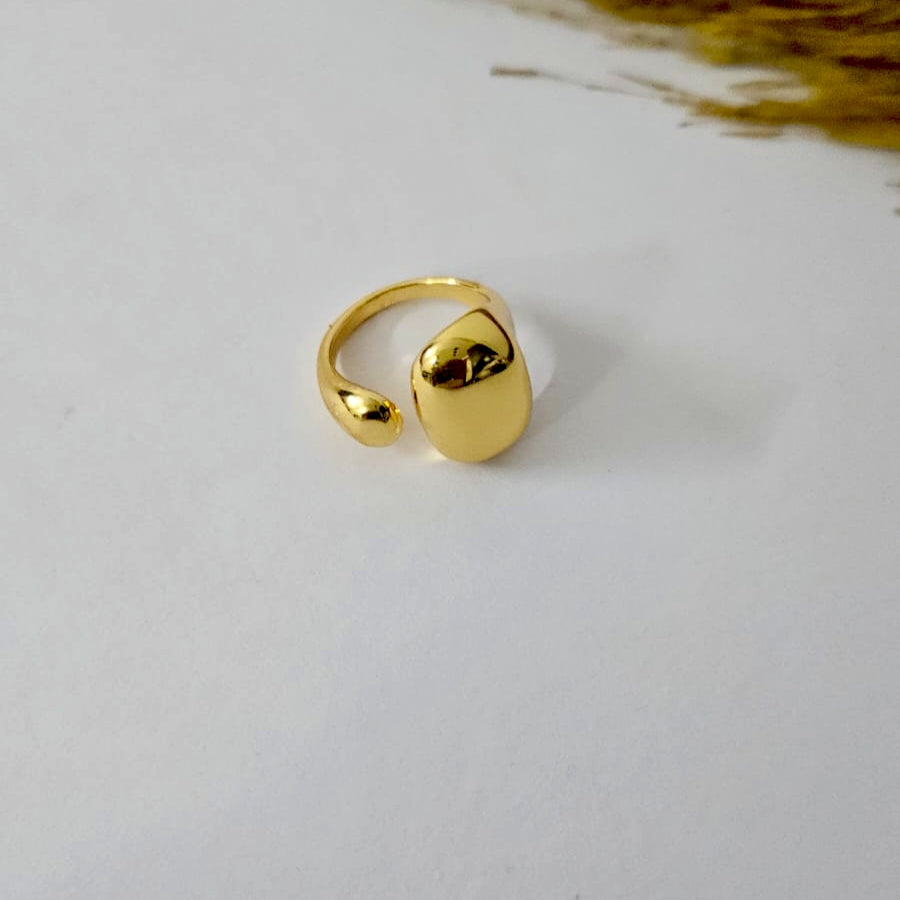 Gold Open Dome Ring