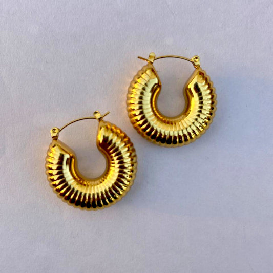 Golden Crescent Hoops