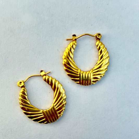 Golden Twist Hoops