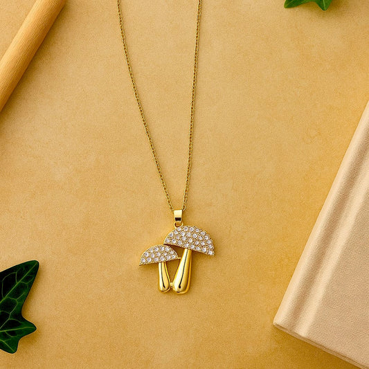 Mushroom Pendant Necklace