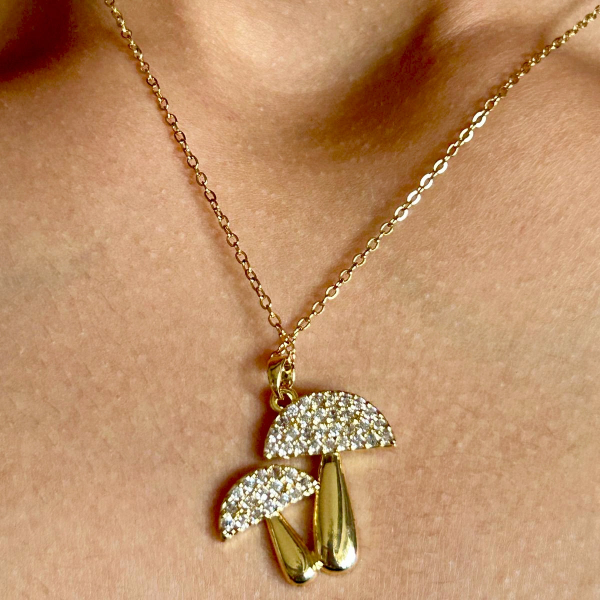 Mushroom Pendant Necklace