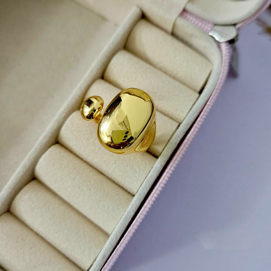 Gold Open Dome Ring
