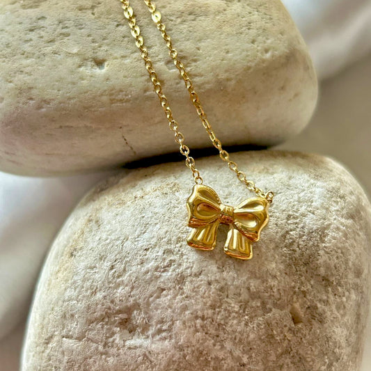 Golden Bow Necklace
