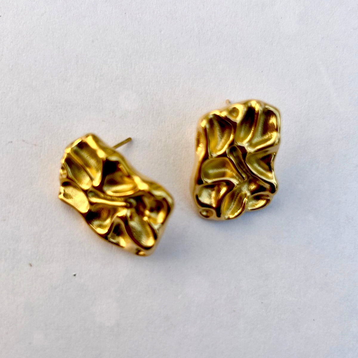Abstract Gold Studs