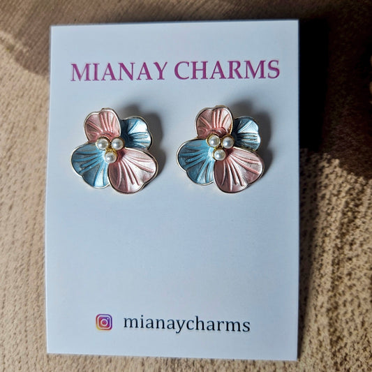 Pastel Blossom Pearl Studs
